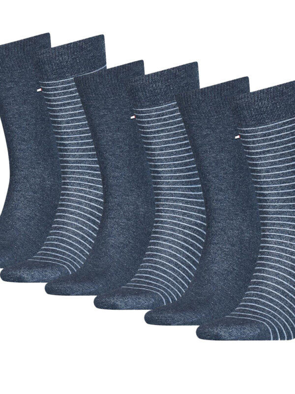 Tommy Hilfiger Sokken Heren Small Stripe 6-pack Jeans